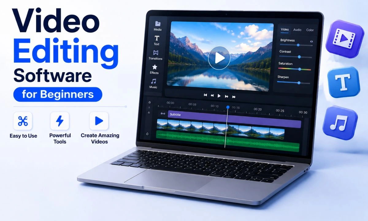 Beginner using a drag-and-drop timeline in video editing software
