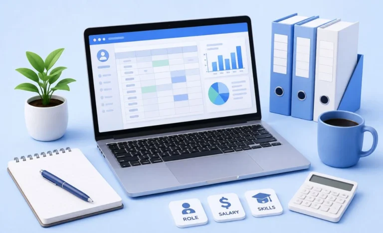 Data entry operator typing information into a spreadsheet