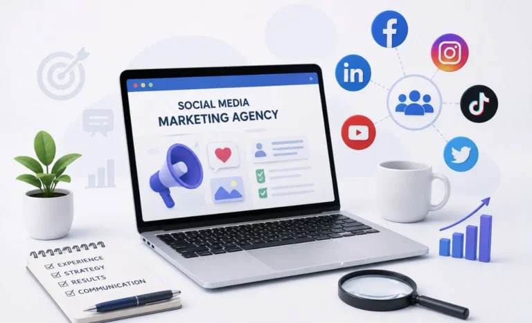 Team meeting between a business owner and their social media agency