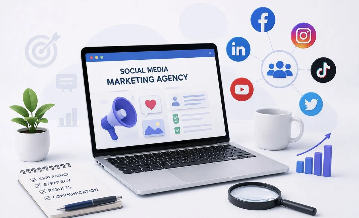 Team meeting between a business owner and their social media agency